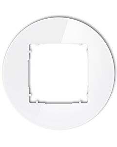 Ramka pojedyncza pion/poziom biała (sp&oacute;d biały) efekt szkła Karlik ICON 0-0-IRSO-1