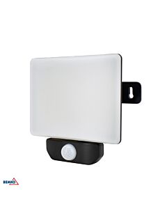 Naświetlacz LED LFX z czujnikiem ruchu 30W 4000K 2700lm 110° IP65 czarny Bemko C65-LFX-030BL-4K-PIR