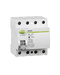 Wyłącznik r&oacute;żnicowoprądowy RCCB Typ A 4P 63A 100mA 6kA Ex9L-N NOARK 108367
