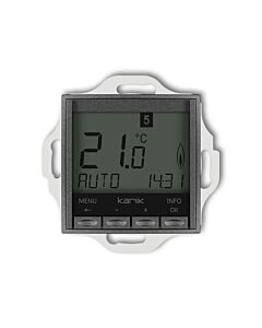 Regulator temperatury tygodniowy (podświetlenie białe) grafitowy Karlik MINI 11MRT-3.1