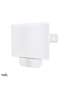 Naświetlacz LED LFX z czujnikiem ruchu 30W 4000K 2700lm 110° IP65 biały Bemko C65-LFX-030WH-4K-PIR