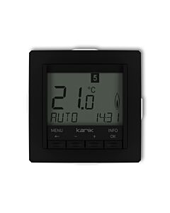 Regulator temperatury tygodniowy (podświetlenie białe) czarny mat Karlik DECO 12DRT-3.1