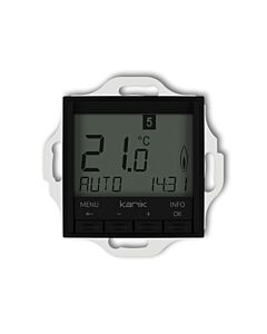 Regulator temperatury tygodniowy (podświetlenie białe) czarny mat Karlik ICON 12IRT-3.2