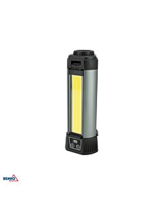 Latarka wielofunkcyjna LED 20W 2000lm 6000mAh ładowalna USB C czarno-szara Bemko C49-LTW09