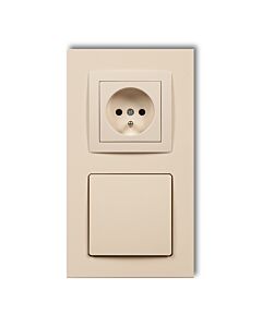 Gniazdo ssące z gniazdem elektrycznym Karlik 1DGV-2