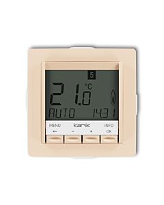 Regulator temperatury tygodniowy (podświetlenie białe) beżowy Karlik DECO 1DRT-3.2