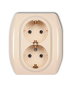 Gniazdo podwójne Karlik 1GP-2s