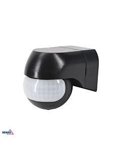 Czujnik ruchu PIR 180° natynkowy 800W IP44 czarny Bemko B50-SES12BL-A