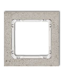 Ramka pojedyncza pion/poziom beton jasnoszary (spód biały) Karlik DECO 27-0-DRB-1