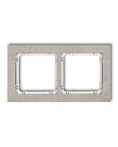Ramka podwójna pion/poziom beton jasnoszary (spód biały) Karlik DECO 27-0-DRB-2