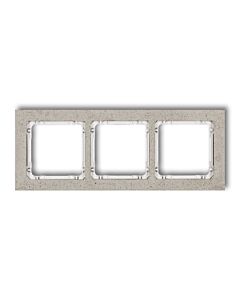 Ramka potrójna pion/poziom beton jasnoszary (spód biały) Karlik DECO 27-0-DRB-3