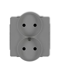 Gniazdo podwójne Karlik 27DGPR-2p
