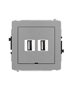 Gniazdo USB Karlik 27DGUSBBO-2