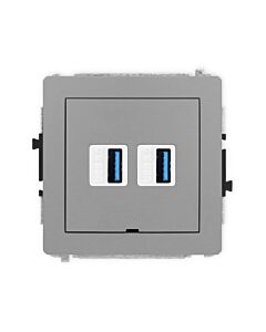 Gniazdo USB Karlik 27DGUSBBO-6