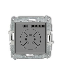 Sterownik rolet podtynkowy (sterowanie lokalne i pilotem) szary mat Karlik ICON 27ISR-2