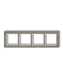 Ramka poczwórna pion/poziom beton ciemnoszary (spód biały) Karlik DECO 28-0-DRB-4