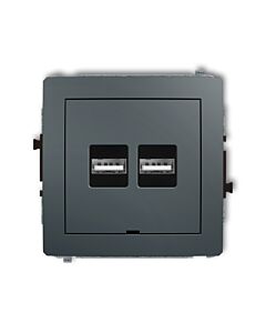 Gniazdo USB Karlik 28DCUSBBO-6