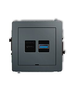 Gniazdo USB Karlik 28DCUSBBO-8