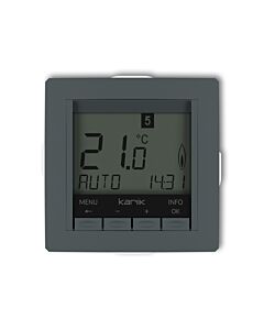 Regulator temperatury tygodniowy (podświetlenie białe) grafitowy mat Karlik DECO 28DRT-3.1