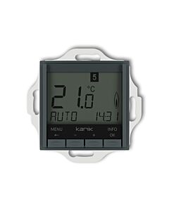 Regulator temperatury tygodniowy (podświetlenie białe) grafitowy mat Karlik ICON 28IRT-3.2