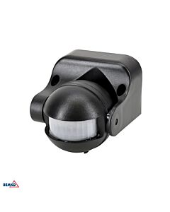 Czujnik ruchu PIR 180° natynkowy 1200W IP44 czarny Bemko B50-SES09BL
