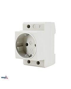 Gniazdo modułowe na szynę z uziemieniem 2P+Z Schuko 16A 250V TH35 Schelinger A17-GS16