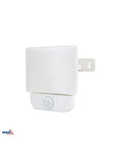 Naświetlacz LED LFX z czujnikiem ruchu 10W 4000K 900lm 110° IP65 biały Bemko C65-LFX-010WH-4K-PIR