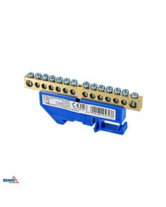 Listwa zaciskowa śrubowa szynowa 14-torowa 14x6mm niebieska Schelinger A18-TBI-8X12-14P-NI
