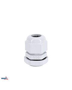 Dławik kablowy dławica metryczna z przeciwnakrętką 9-14mm IP68 szary M-20 20szt. Bemko E45-M-20-S/1