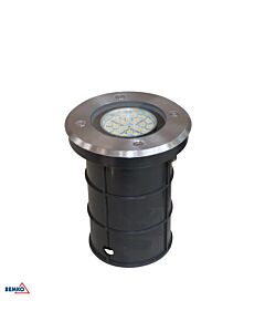 Oprawa najazdowa okrągła LED DORYT GU10 IP67 50W srebrna Bemko C42-OGR50