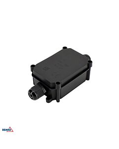 Puszka natynkowa hermetyczna z dławikami IP66 125x59x37 czarna Bemko E04-HP2-PG9-IP66