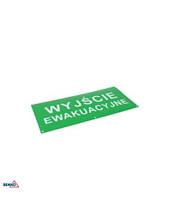 Piktogram ewakuacyjny do oprawy Maler "WYJŚCIE EWAKUACYJNE" 324x158 Luxmena C91-MLR-PKT-WEW