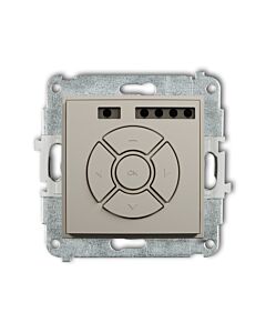 Sterownik rolet podtynkowy (sterowanie lokalne i pilotem) taupe Karlik ICON 60ISR-4