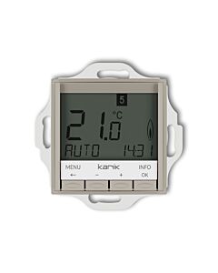 Regulator temperatury tygodniowy (podświetlenie białe) taupe Karlik MINI 60MRT-3.2