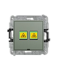 Gniazdo światłowodowe/optyczne podwójne szałwiowe Karlik MINI 61MGOPBO-2