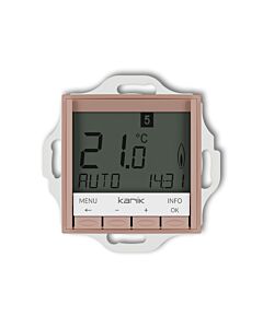 Regulator temperatury tygodniowy (podświetlenie białe) łososiowy Karlik MINI 62MRT-3.2