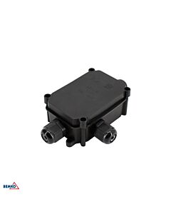 Puszka natynkowa hermetyczna z dławikami IP66 czarna Bemko E04-HP3-PG9-IP66