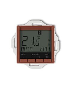 Regulator temperatury tygodniowy (podświetlenie białe) terakota Karlik MINI 63MRT-3.1