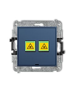 Gniazdo światłowodowe/optyczne podwójne navy blue Karlik ICON 64IGOPBO-2