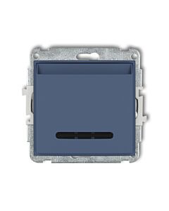 Włącznik hotelowy pojedynczy z podświetleniem (białe) navy blue Karlik ICON 64ISH-1.1