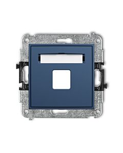 Gniazdo multimedialne pojedyncze bez modułu (Keystone) navy blue Karlik MINI 64MGM-1P