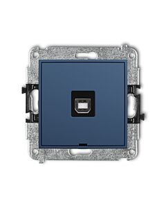 Gniazdo USB pojedyncze USB A navy blue Karlik MINI 64MGUSBBO-3