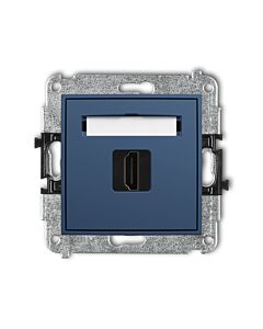 Gniazdo HDMI pojedyncze 2.1 8K navy blue Karlik MINI 64MHDMI-5