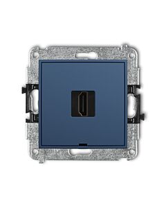 Gniazdo HDMI pojedyncze 2.1 8K navy blue Karlik MINI 64MHDMIBO-5