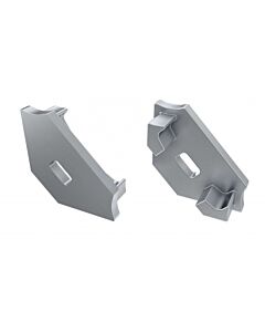 Zaślepka profilu do taśm LED C szara z otworem Eco Light EC79792