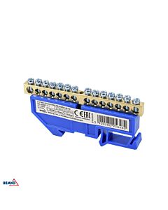 Listwa zaciskowa śrubowa szynowa 14-torowa 2x6mm, 12x4.5mm niebieska Schelinger A18-TBI-6X09-14P-NI