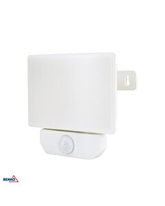 Naświetlacz LED LFX z czujnikiem ruchu 20W 4000K 1800lm 110° IP65 biały Bemko C65-LFX-020WH-4K-PIR