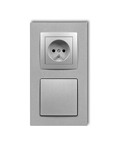 Gniazdo ssące z gniazdem elektrycznym Karlik 7DGV-2