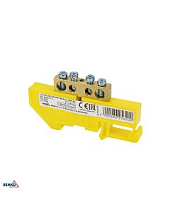 Listwa zaciskowa śrubowa szynowa 4-torowa 4x6mm ż&oacute;łta Schelinger A18-TBI-8X12-04P-ZO