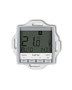 Regulator temperatury tygodniowy (podświetlenie białe) srebrny metalik Karlik ICON 7IRT-3.1
